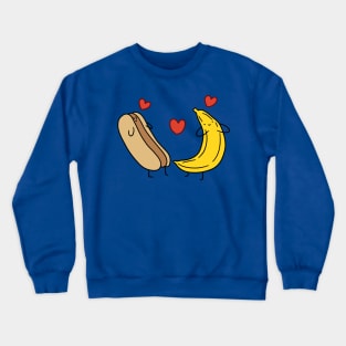 Hotdog and Banana Love Crewneck Sweatshirt